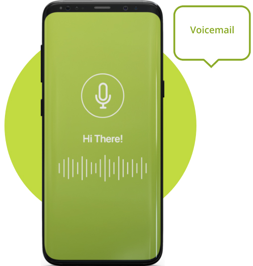 Mobile voicemail greeting visual